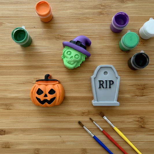 Halloween Pumpkin Witch Tombstone Kit - Painted
