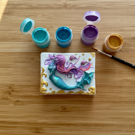 Painted Mermaid Plaster Kit - Finished