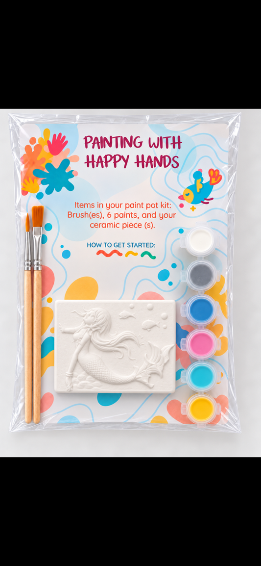 Painted Mermaid Plaster Kit - Finished