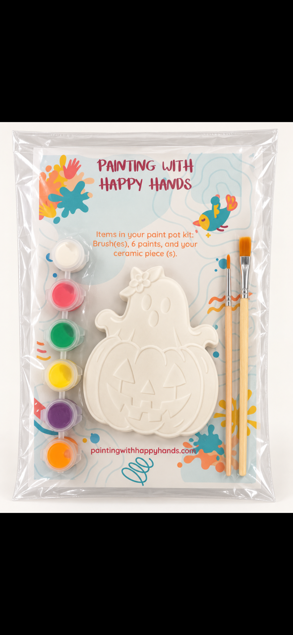 Ghost & Pumpkin Plaster Paint Kit