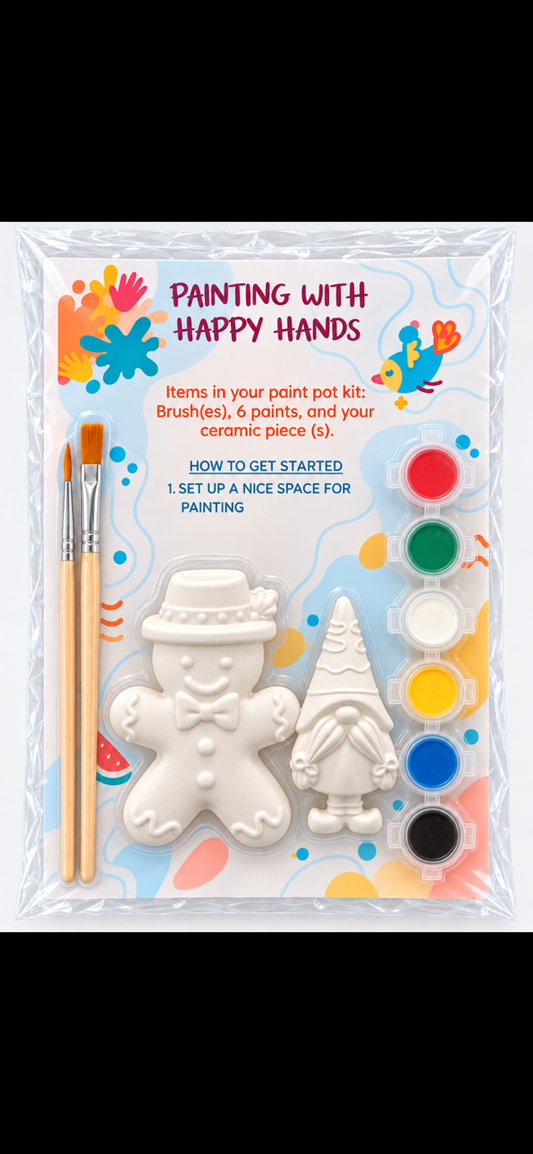 Gift Box & Gnome Kit with paints and brushes