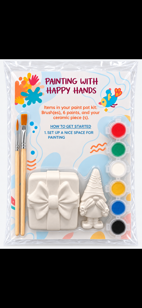 Gift Box + Gnome Paint Kit