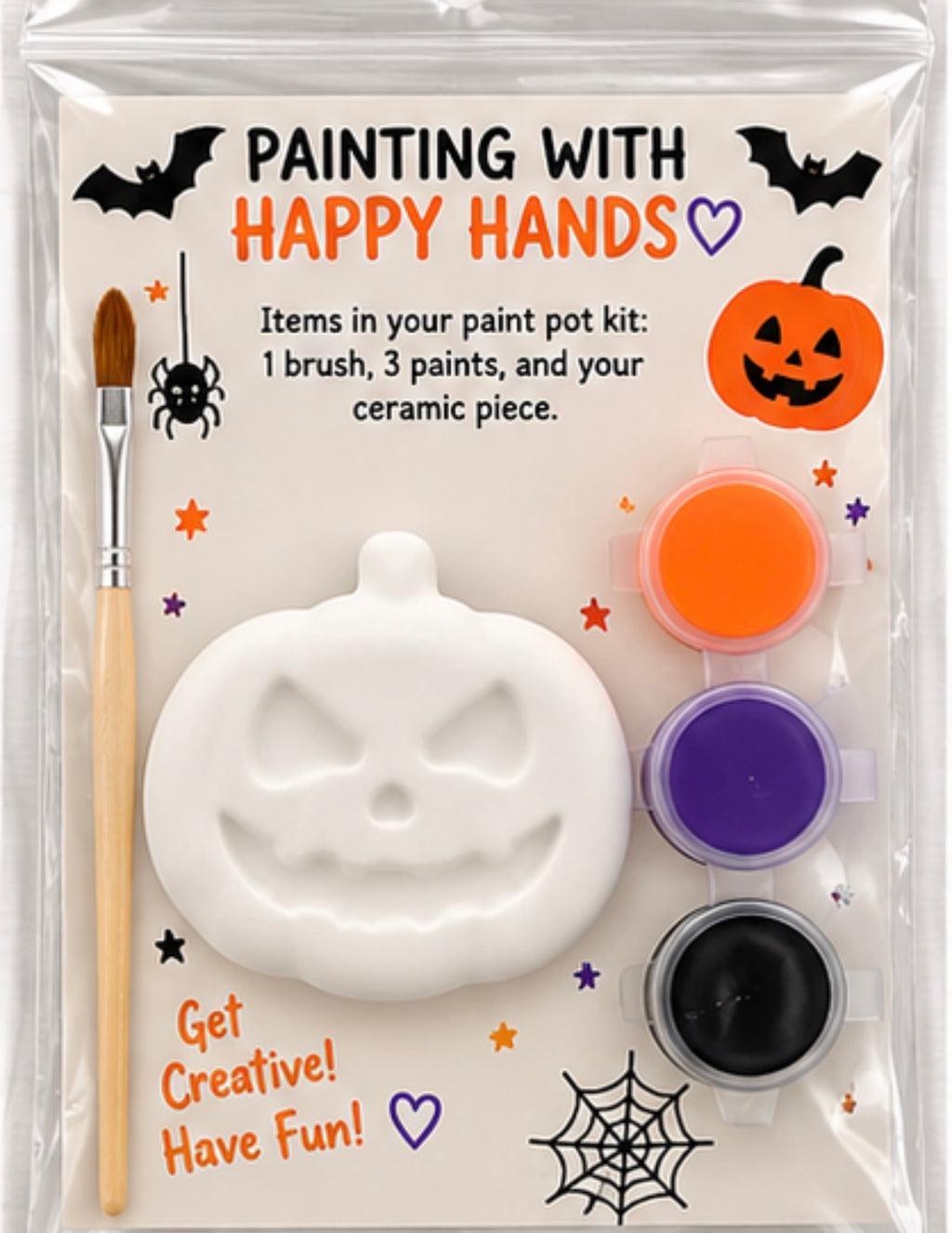 Halloween Jack-o'-Lantern Paint Kit
