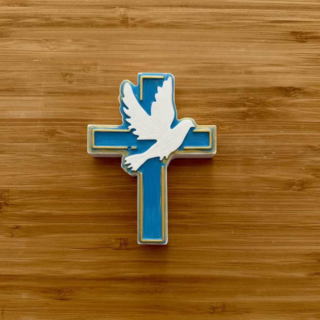 Cross Dove Painted