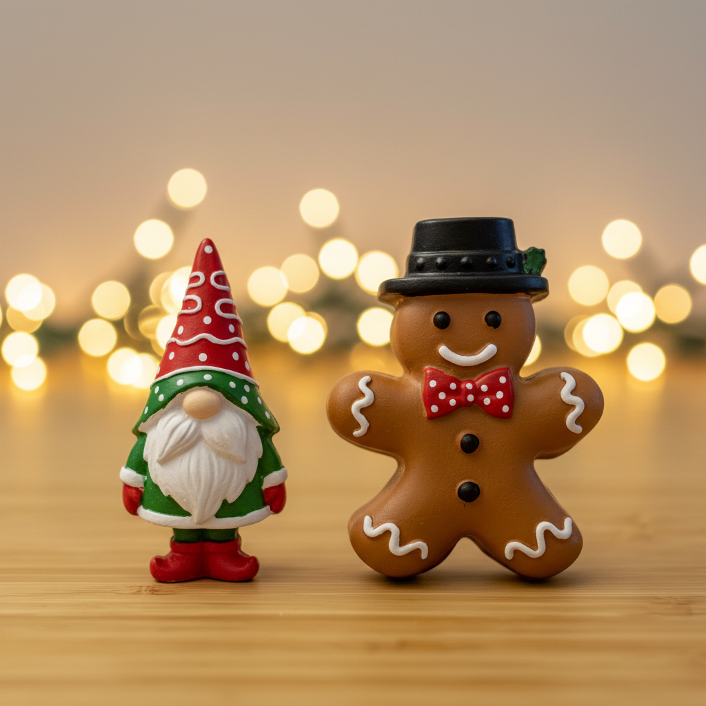 Gnome & Gingerbread Man Painted Lifestyle