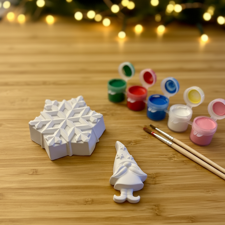 Santa Face & Gnome - exact pieces with paints